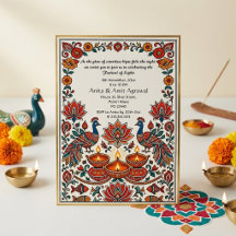 Festival des lumières de Madhubani Paons Deepak Lo