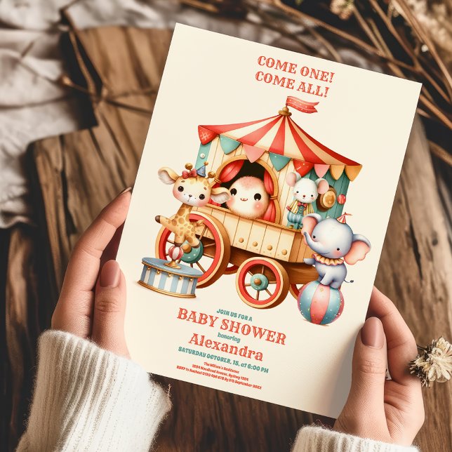 Invitation Festival du Carnaval de cirque Baby shower (Créateur téléchargé)