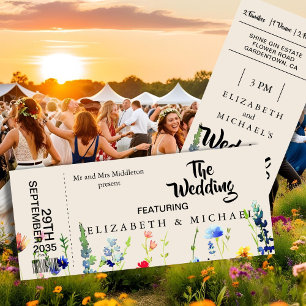 Invitation Festival fleur sauvage Thème Floral Mariage