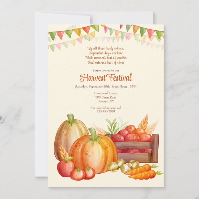 Invitation Festival Harvest (Devant)