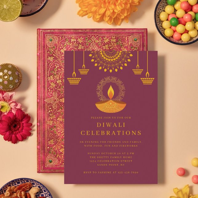 Invitation Festival indien des lumières de Diwali (Créateur téléchargé)