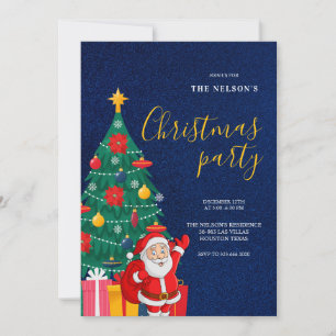 Invitation festive de fête de Noël avec le Père No