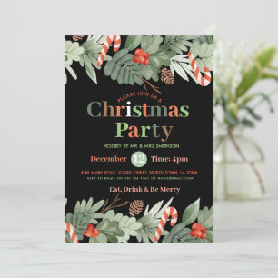 Invitation festive de Noël