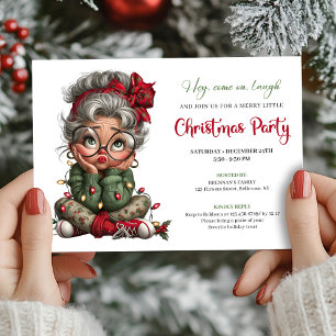 Invitation festive et drôle de grand-mère pour l'é