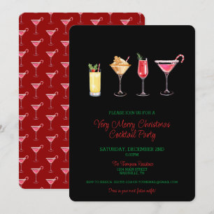Invitation Festive Fête Cocktail Fête Noël