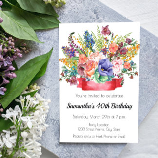 Invitation Festive Flower