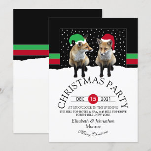 Invitation Festive Fox Cubs