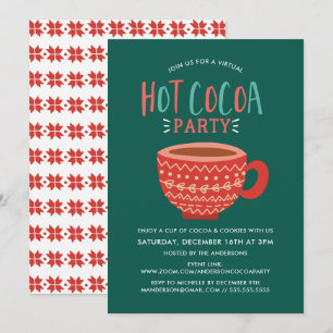 Invitation Festive Hot Cocoa Virtual Holiday Party
