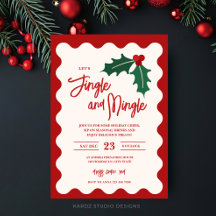 Invitation Festive Jingle et Mingle