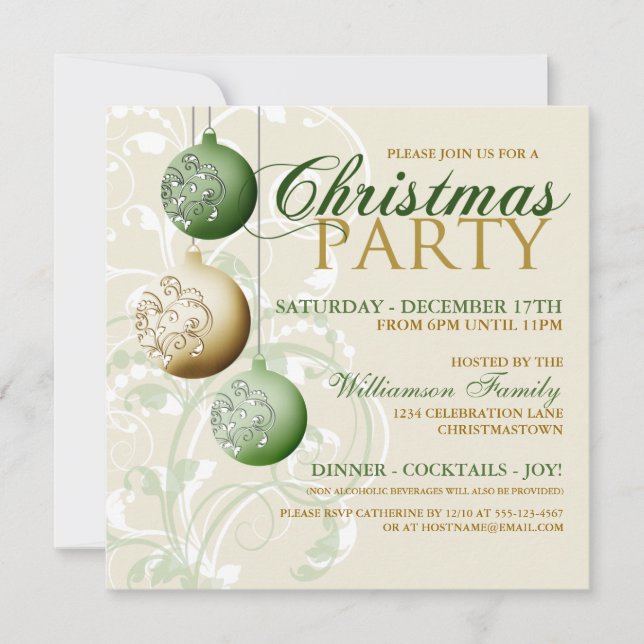 Invitation Festive Noël (Devant)
