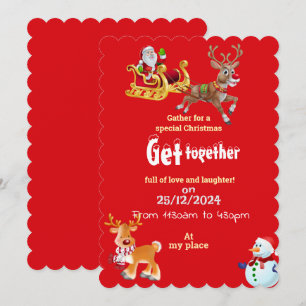 Invitation Festive Noël se réunir