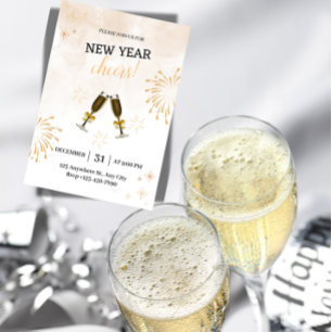 Invitation festive pour la soirée du Nouvel An