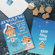 Invitation festive pour les Fêtes de Noël au pain 
