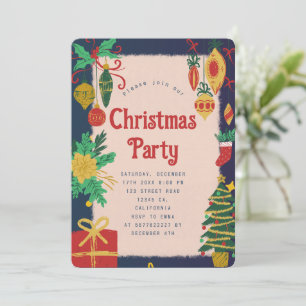 Invitation festive pour une fête de Noël