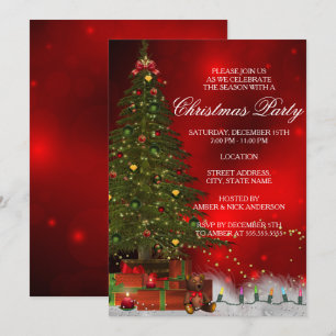Invitation festive pour une soirée de Noël avec un