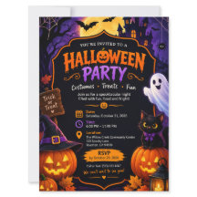 Invitation festive pour une soirée Halloween effra