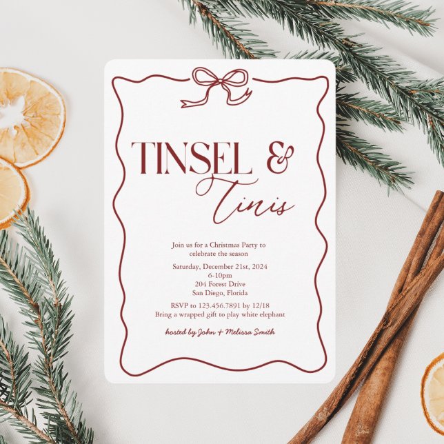 Invitation Festive Tinsel et la fête de Noël de Tini (Créateur téléchargé)
