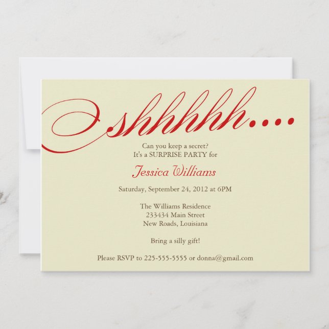 Invitation Fête (Devant)