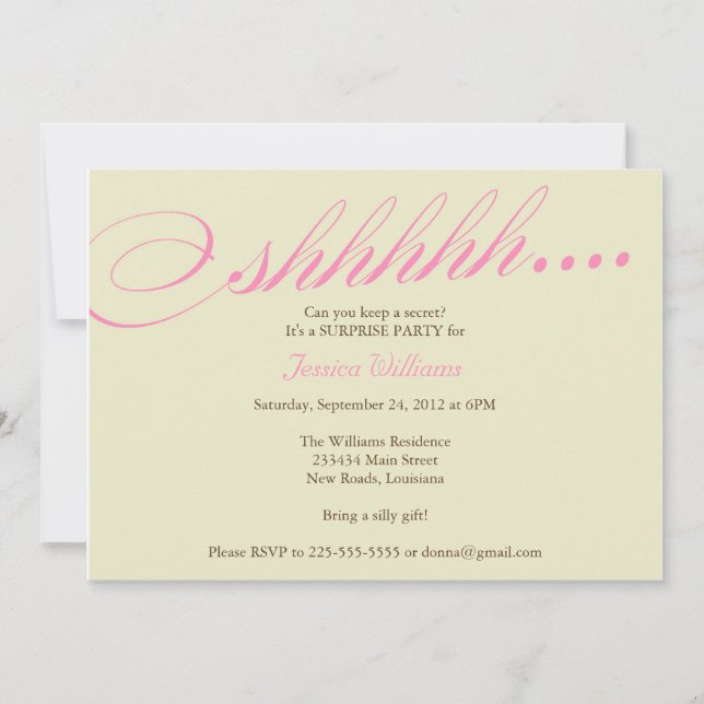 Invitation Fête (Devant)