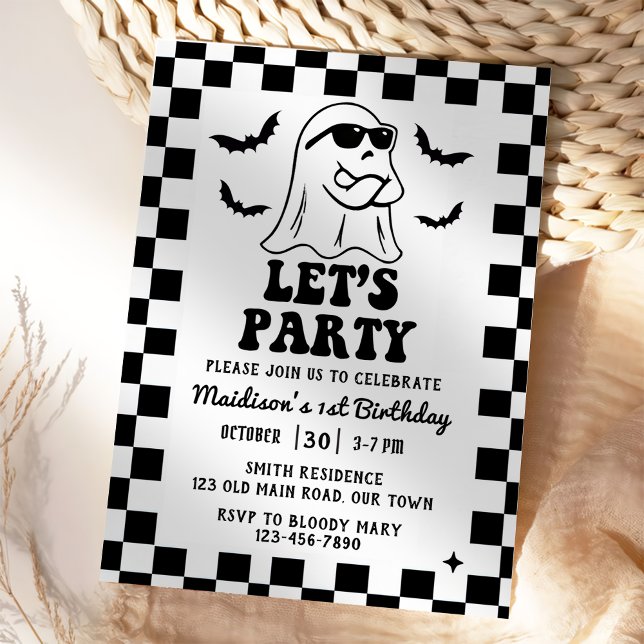 Invitation Fête 1er anniversaire fête d'Halloween (Créateur téléchargé)