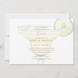 Invitation Fête à la maison Margarita Rehearsal Dîner