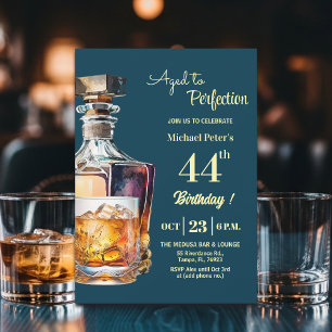 Invitation Fêté à la perfection Hommes 44e Whisky Anniversair