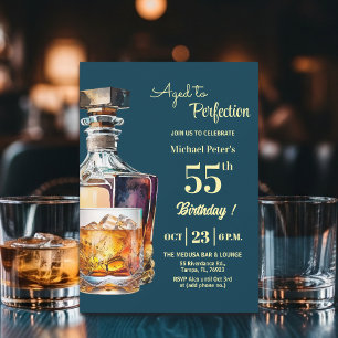Invitation Fêté à la perfection Hommes 55e Whisky Anniversair