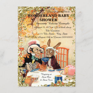 Invitation Fête à thé du Chapelier Fou Baby Shower