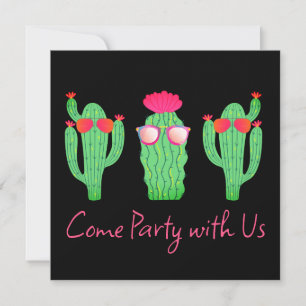 Invitation Fête à thème Western Cactus 
