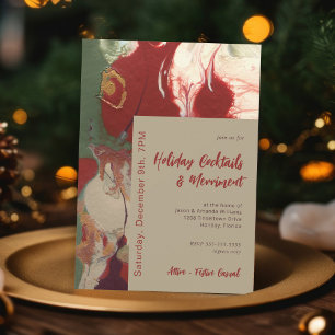 Invitation Fête Abstraite Peinte Contemporaine