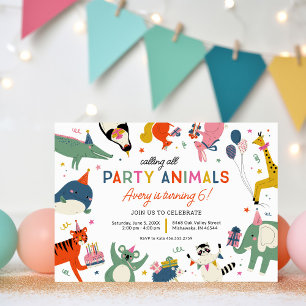 Invitation Fête Animaux Enfants Anniversaire