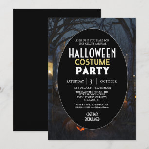 Invitation Fête annuelle de costumes d'Halloween de la forêt