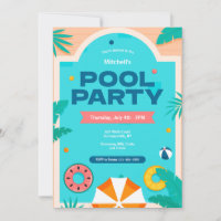 Fête au bord de la piscine