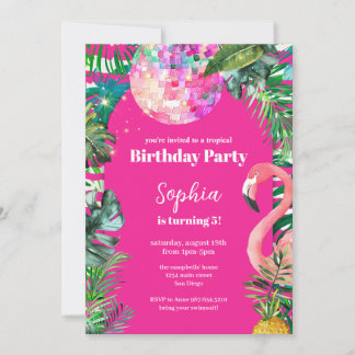 Invitation Fête au bord de la piscine aquarelle moderne