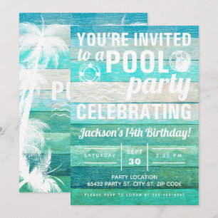Invitation Fête au Piscine
