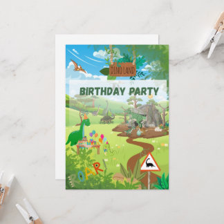 Invitation Fête aux dinosaures