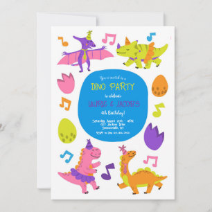 Invitation Fête aux dinosaures