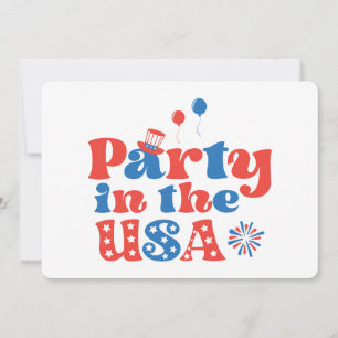 Invitation Fête aux USA