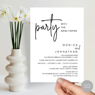 Invitation Fête Avec Les Nouveaux Mariés, Dîner Mariage