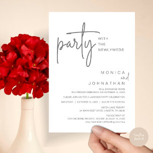 Invitation Fête Avec Les Nouveaux Mariés, Dîner Mariage