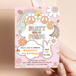 Invitation Fête avec My Peeps Anniversaire
