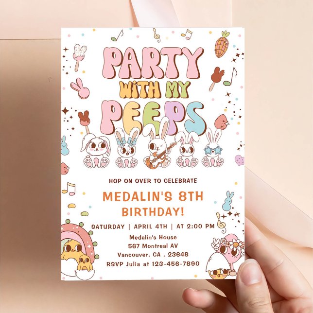 Invitation Fête avec My Peeps Anniversaire (Créateur téléchargé)