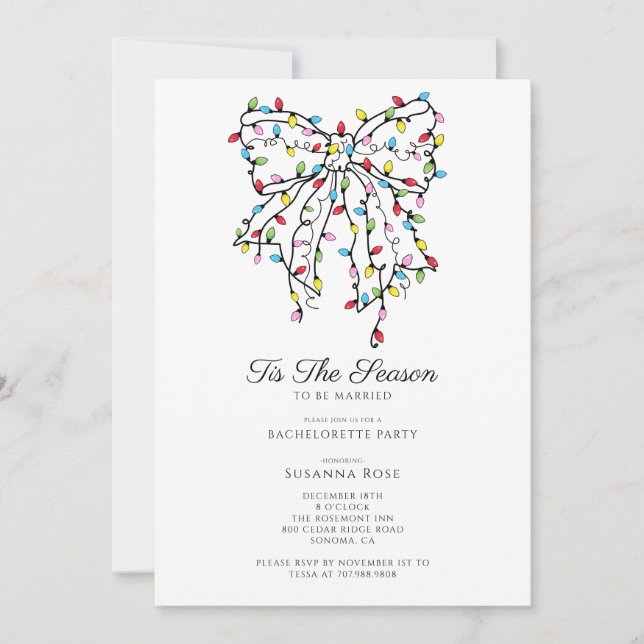 Invitation Fête Bachelorette (Devant)