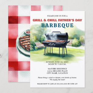 Invitation Fête barbecue Grill and Chill