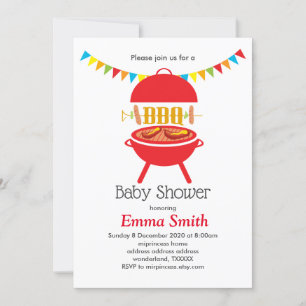 Invitation fête bébé bbq barbecue, barbecue, barbecue, grill,
