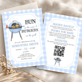 Invitation Fête Bébé Burger BBQ Tout En Un