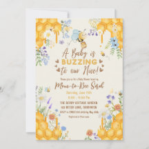 Fête bébé champêtre abeille jaune fleurs