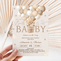 Fête bébé ours en peluche à peine attendre