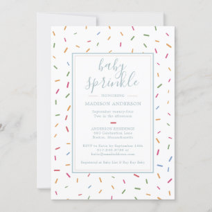 Invitation Fête bébé Sprinkles Bébé Coloré