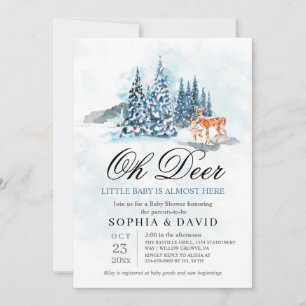 Invitation Fête bébé Woodland Hills Oh Deer